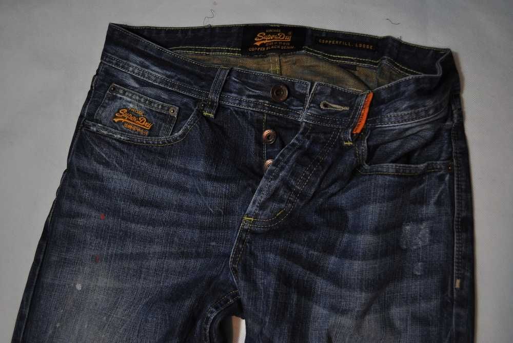 SUPERDRY S 81cm 30/32 męskie spodnie jeansowe slim s8v