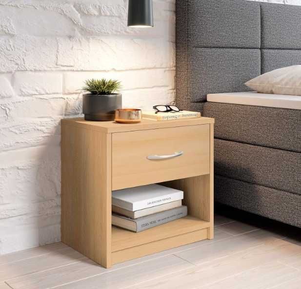 Szafka Nocna z Drewna Bukowego 39 x 41 x 28 cm