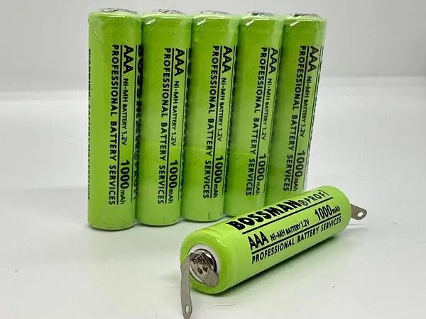 Аккумулятор технический под пайку Bossman 1.2V Ni-Mh 1500/2100/2400mA