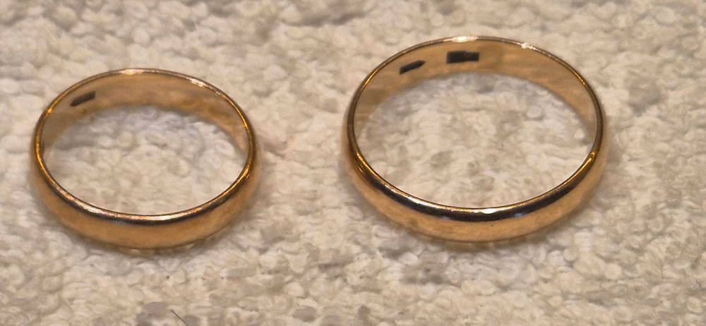 Komplet złotych obrączek 7,5 grama, próba 583