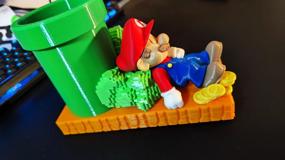 Porta canetas Super Mario