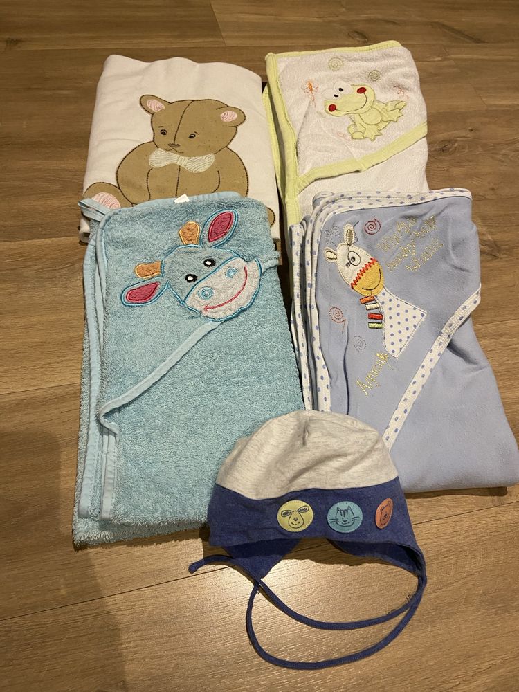 3 x ręcznik niemowlęcy + kocyk