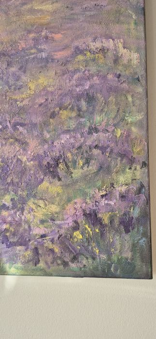 Lawendowe pole o zachodzie slonca