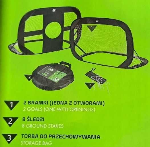 2 BRAMKI Treningowe do Piłki NOŻNEJ Hokeja +Torba do Przechowywania
