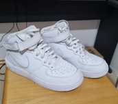 Nike Force 1 mid białe sneakersy dziecięce 33.5