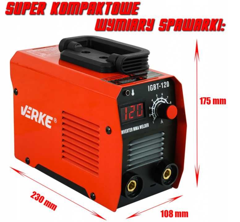 Spawarka inwertorowa inwerterowa 120A LCD MMA IGBT