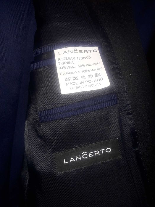 Garnitur ślubny granatowy Lancerto