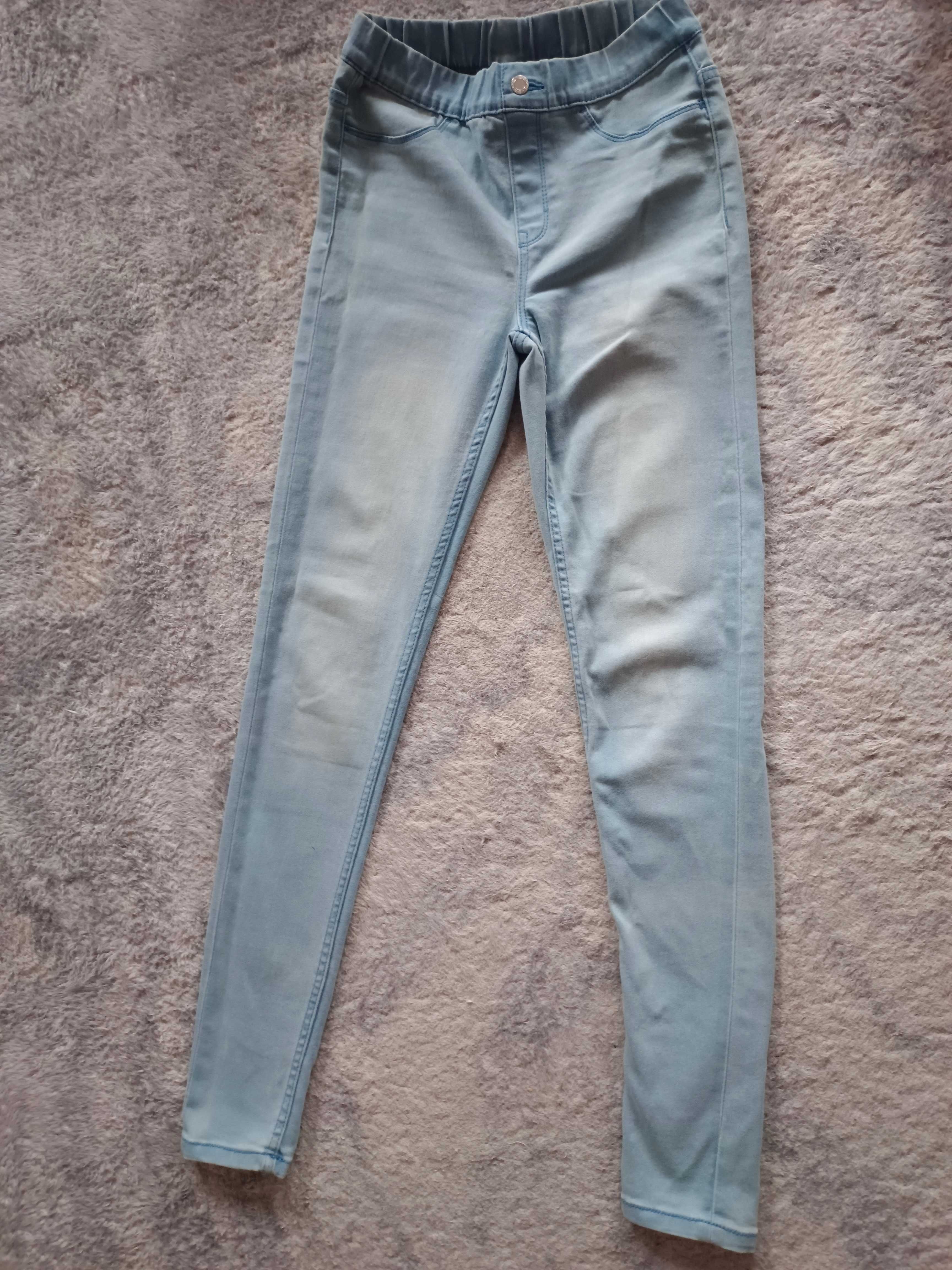 Jegginsy blue Esmara 34, xs miękki jeans, dopasowują się do figury