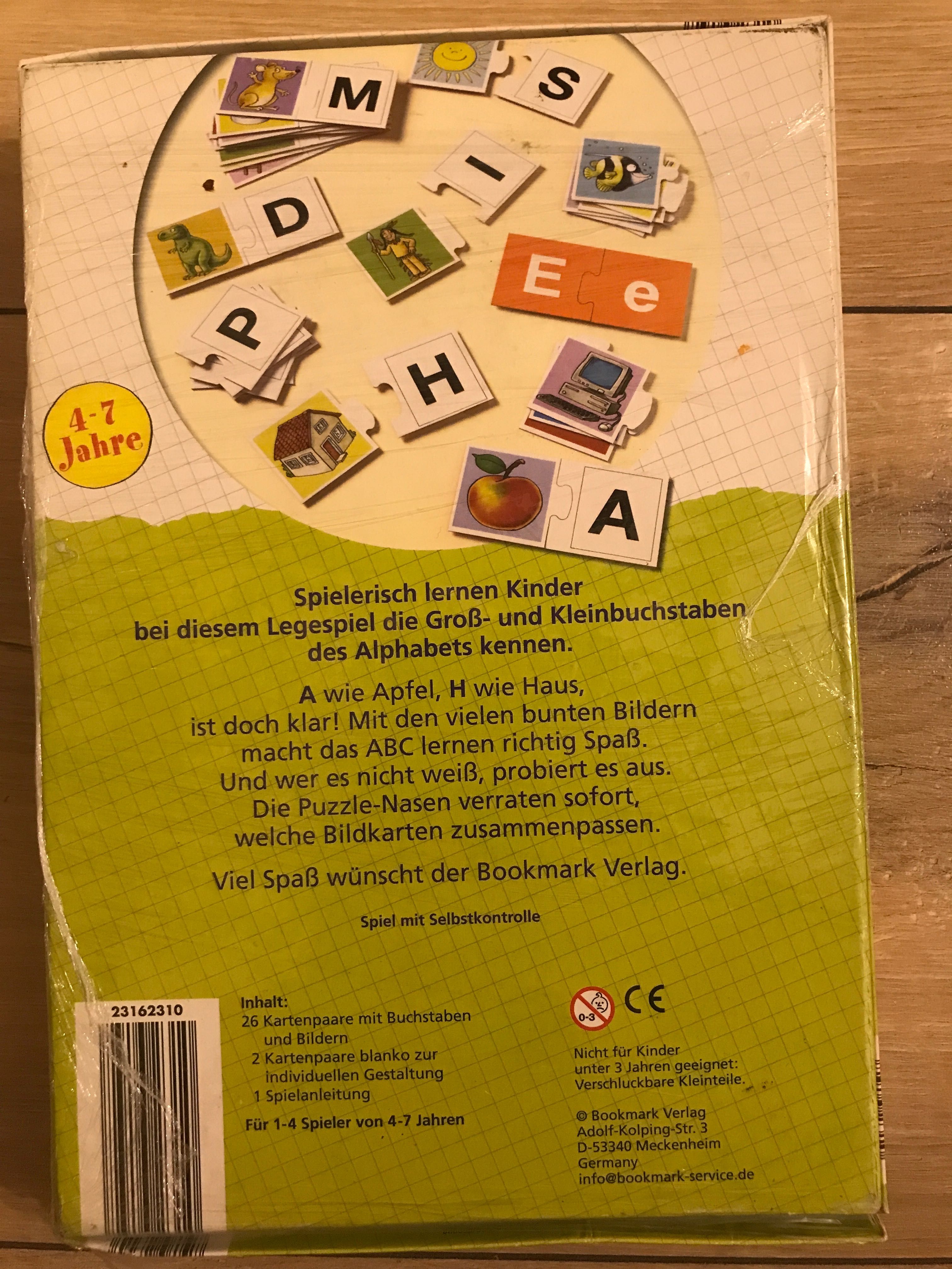 игра немецкий алфавит das ABC mit Selbstkontrolle