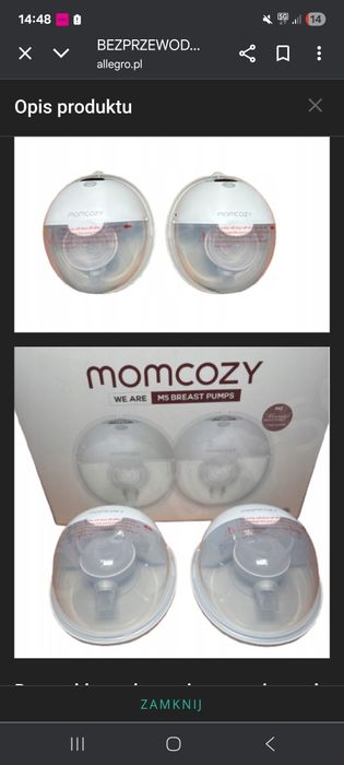 Laktator podwójny NOWY Momcozy M5