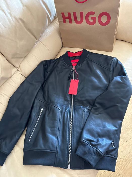 Кожаная куртка Hugo boss
