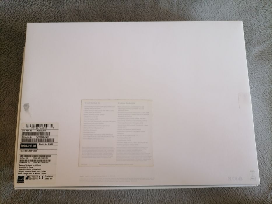 MacBook JAK NOWY 13 A1466 i5 8GB/128GB SSD 2017/20r bez blokad WiFi Bt