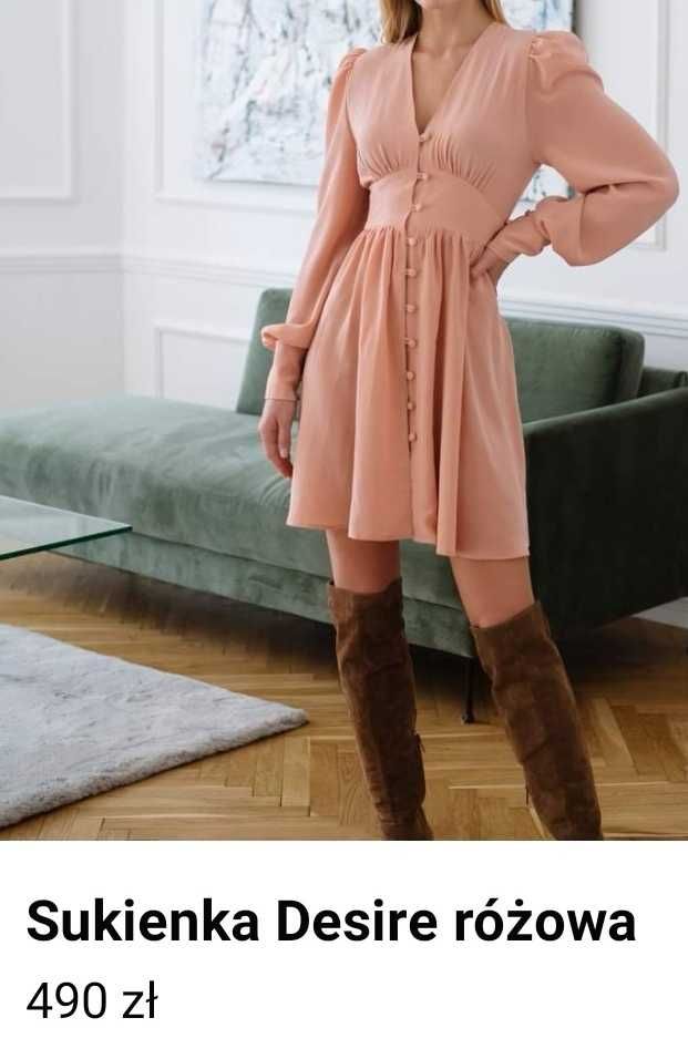 Sukienka jedwabna 100% jedwab S 36 Leimann Brand Desire