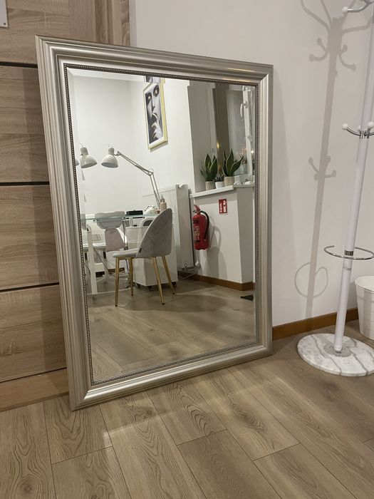 Srebrne lustro , duze , szerokie 130/90
