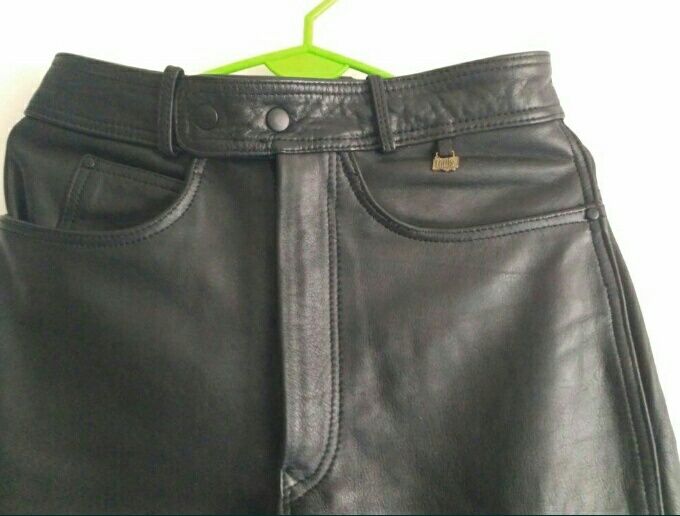 skórzane spodnie typu jeans *naturalna skóra * Louis