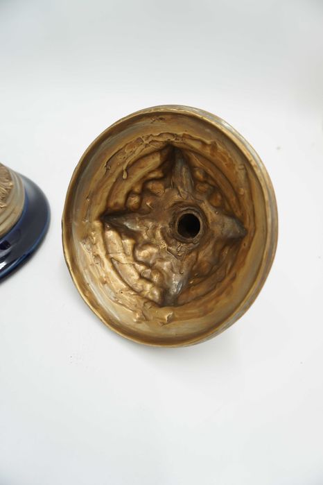 KOBALTOWY róg obfitości brąz z porcelaną dobrobyt szczęście