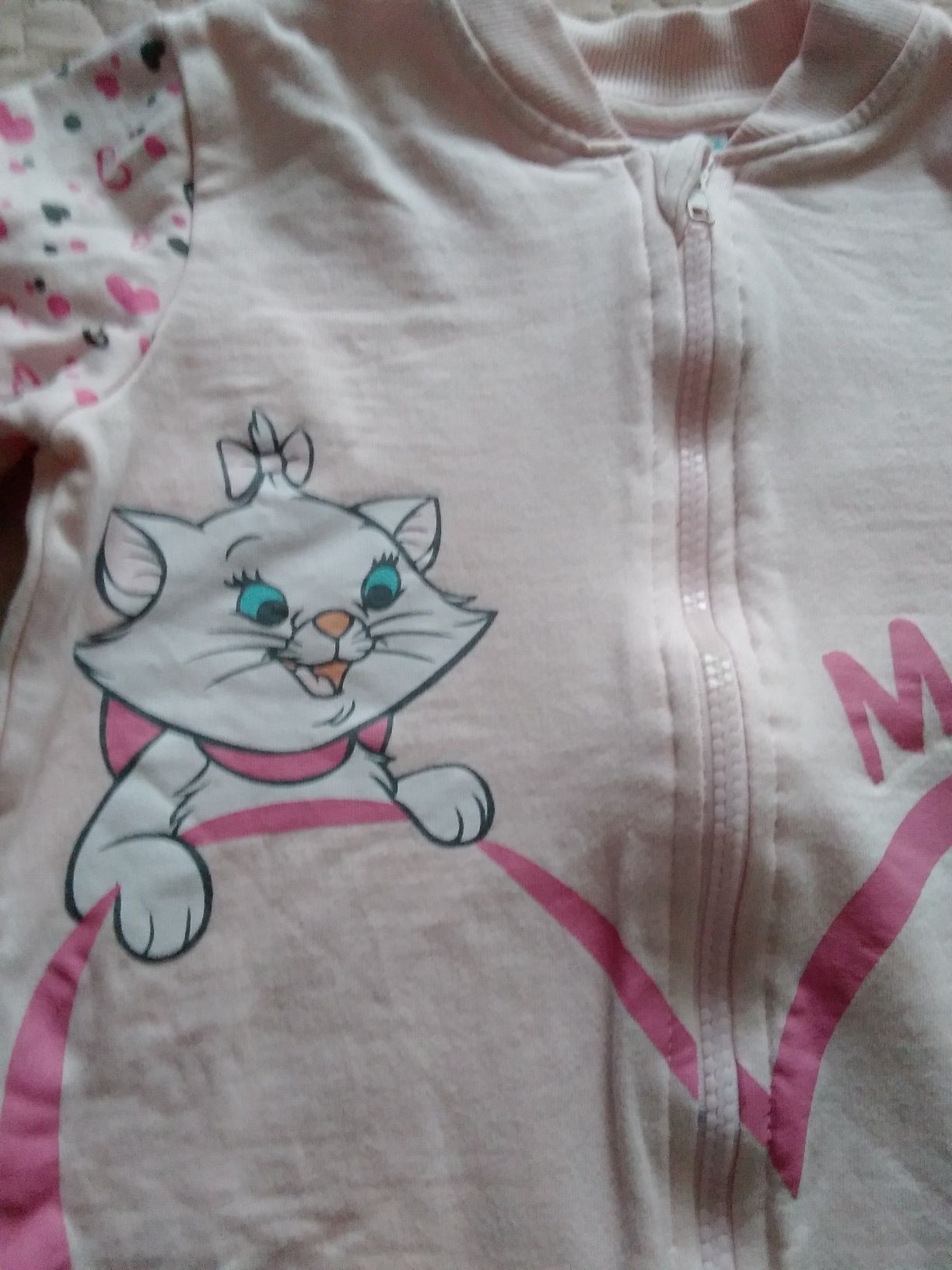 Komplet bluza na zamek+legginsy z kotkiem, marki Pepco, rozmiar 98