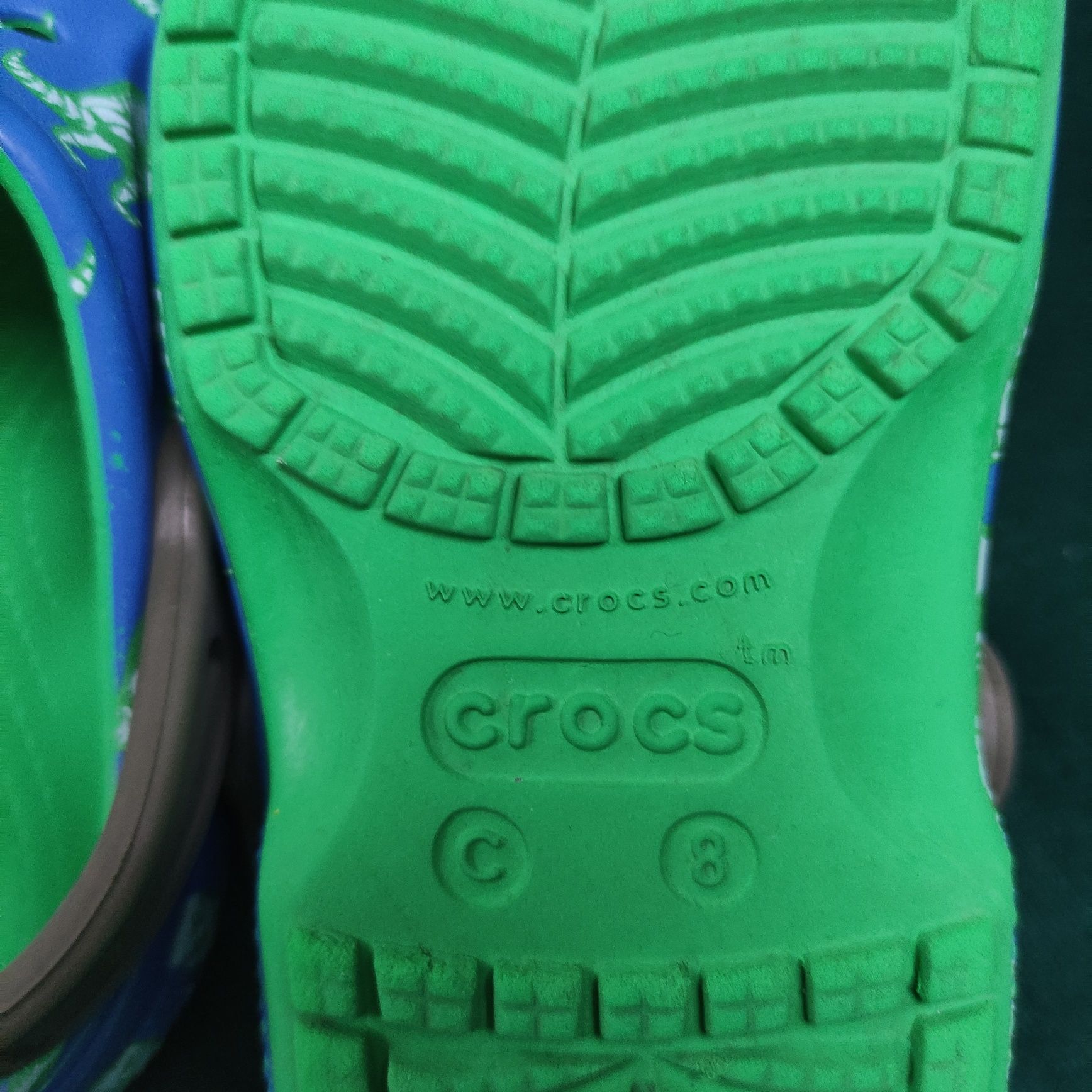 Zielono - Niebieskie Kościotrupy Dinozaury Crocks c8 24 - 25