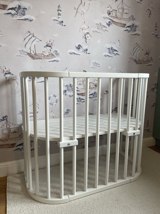 Drewniane łóżeczko BabyBay – nowe, biały kolor + materacyk w zestawie