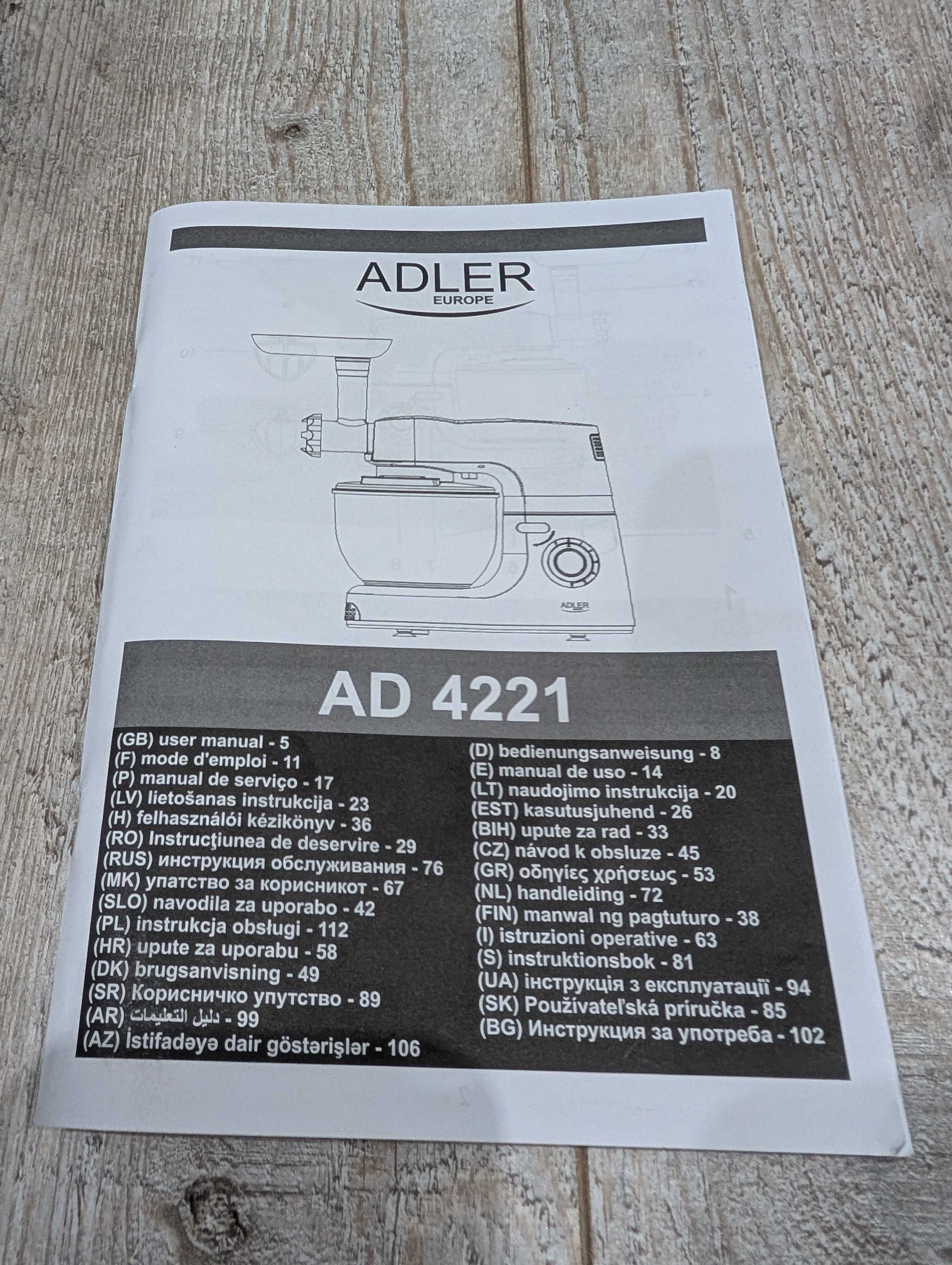 Robot planetarny 4w1 ADLER AD 2200W 7L