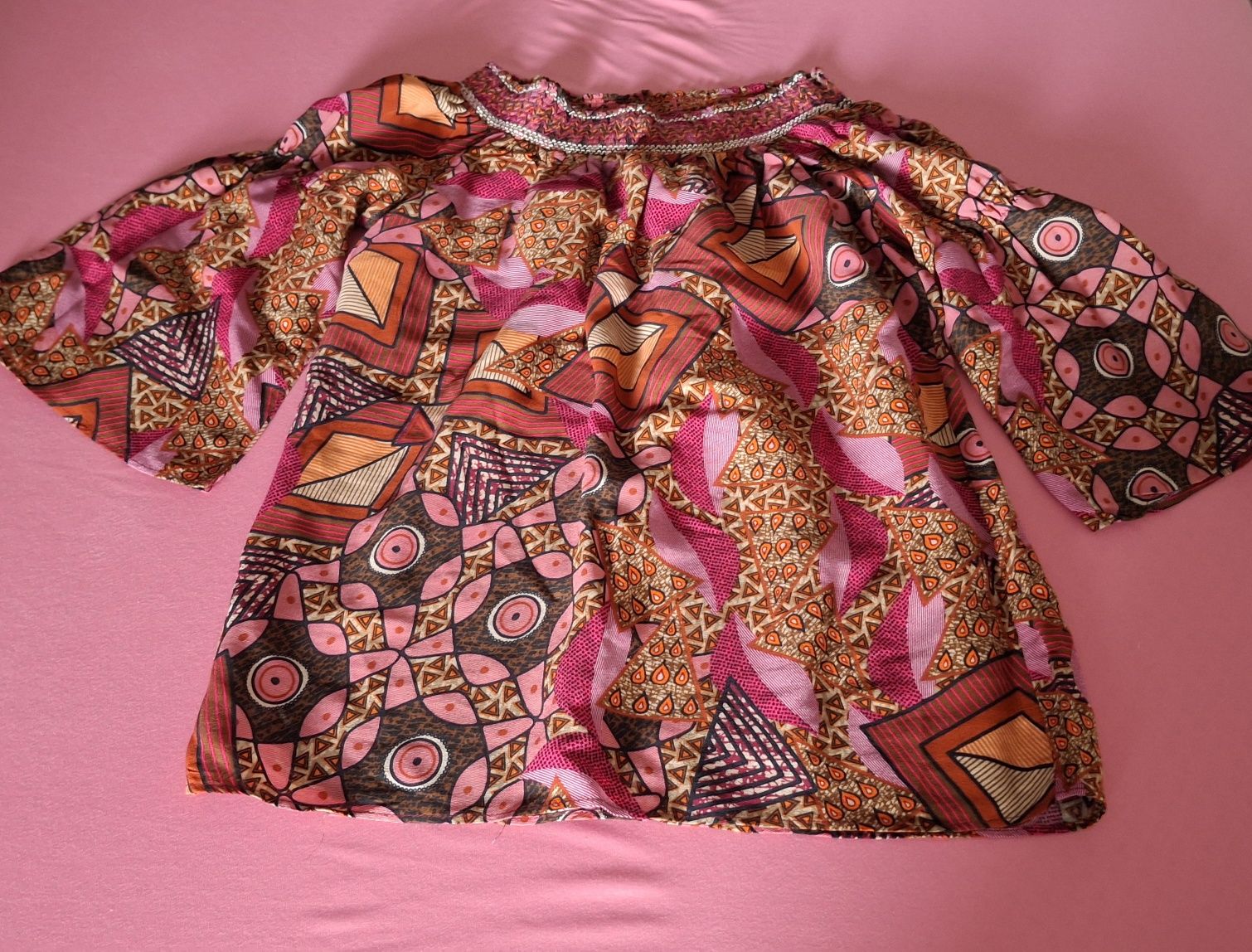 Desigual bluzka piekne kolory, odkryte ramiona, R:L