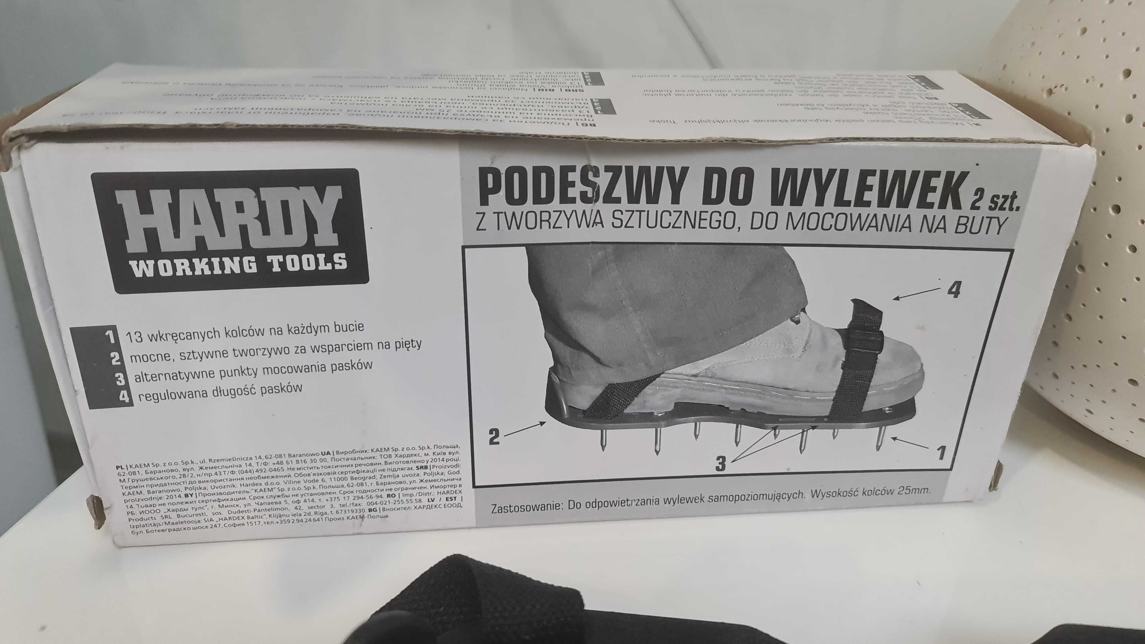 Podeszwy do wylewek i do napowietrzania trawników