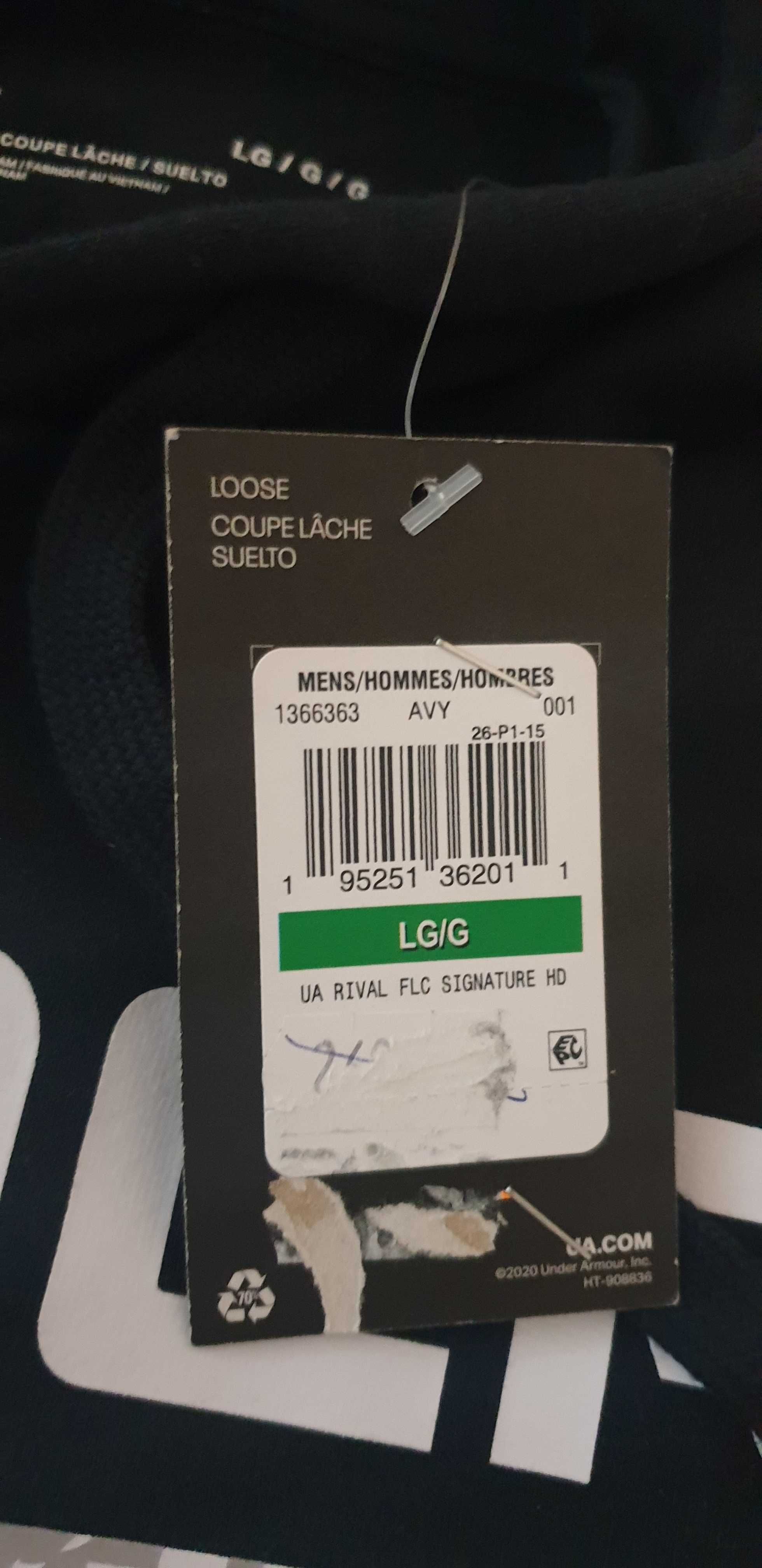 Nowa Męska Bluza z Kapturem Under Armour L