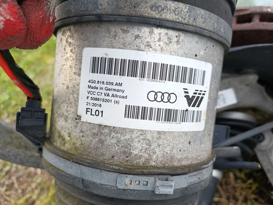 Amortyzator pneumatyczny lewy wahacz zwrotnica lewa półoś A6 C7 4G