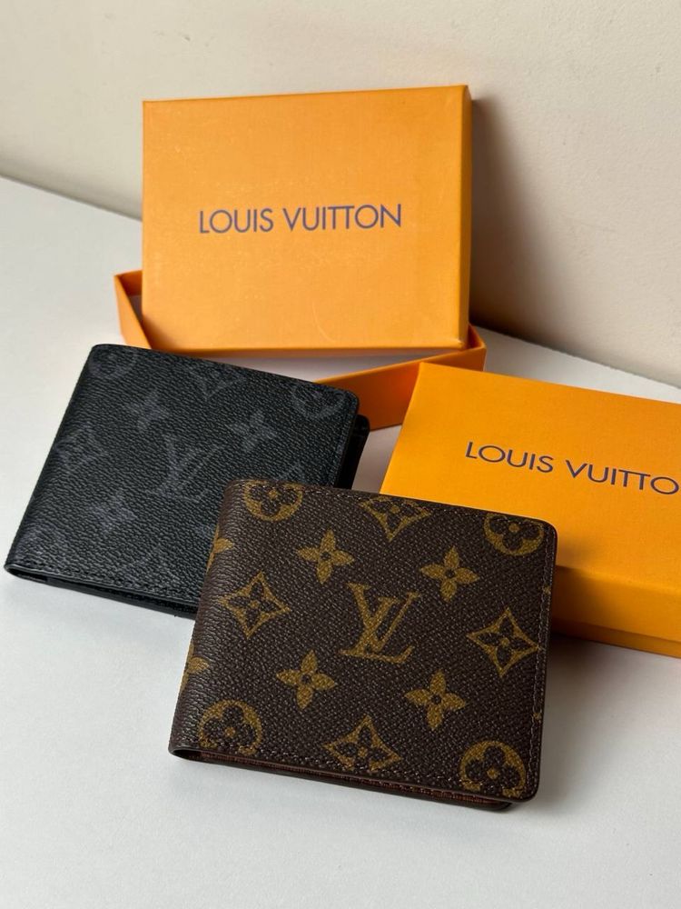 Portfel skórzany Louis Vuitton monogram skóra naturalna LV