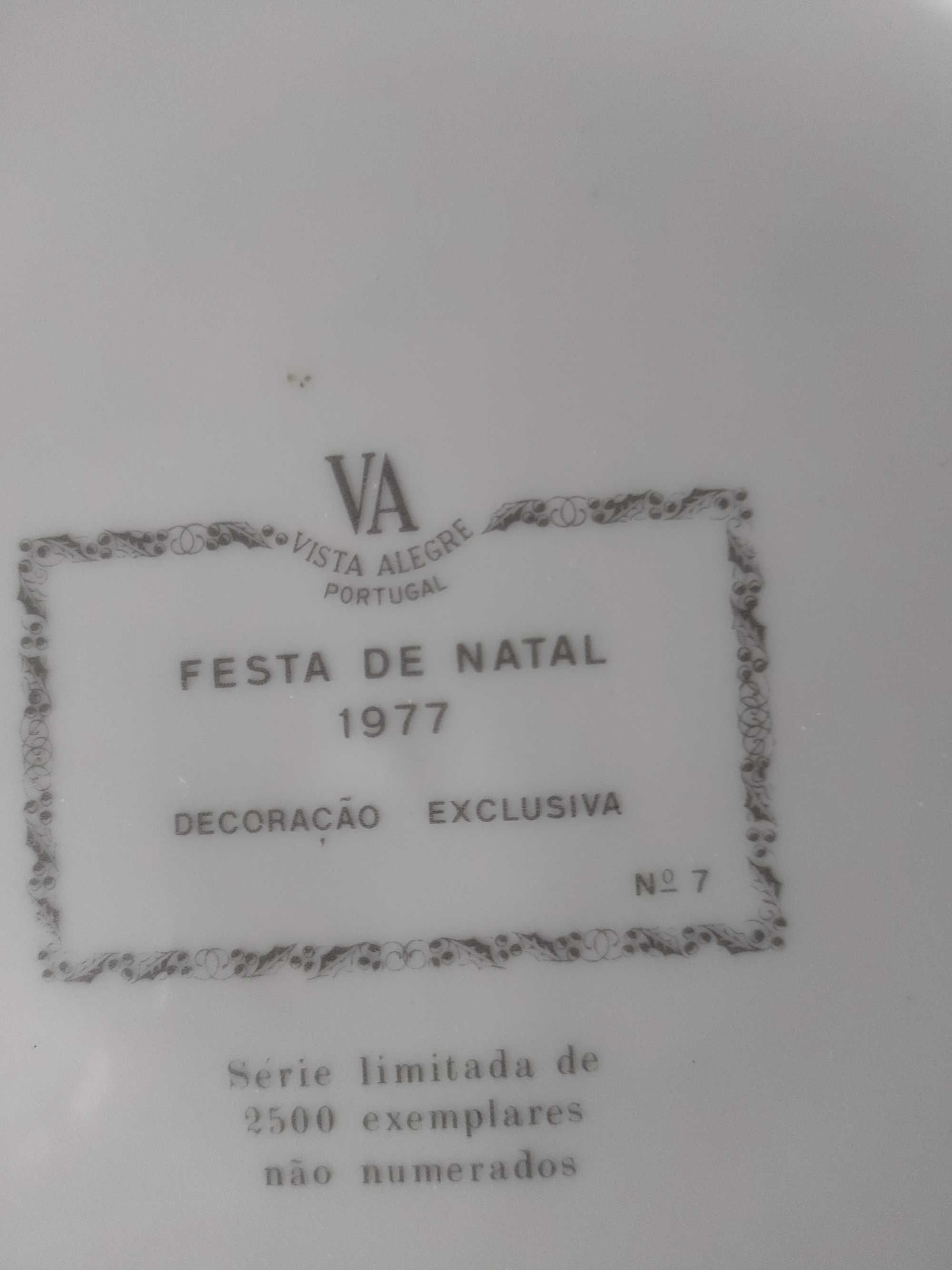 Prato da Vista Alegre motivo de Natal - 1977