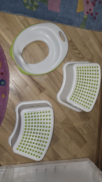 Podest łazienkowy x2szt i deska toaletowa dziecięca IKEA seria zielona