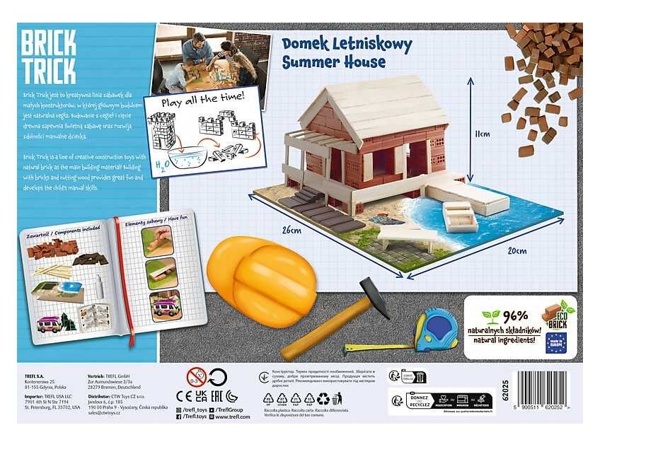 TREFL BRICK TRICK 62025 DOMEK LETNISKOWY M buduj z cegły ceramiczne