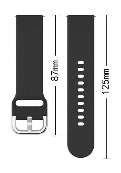 Pasek uniwersalny 22 mm do smartwatcha / zegarka kolor: czarny