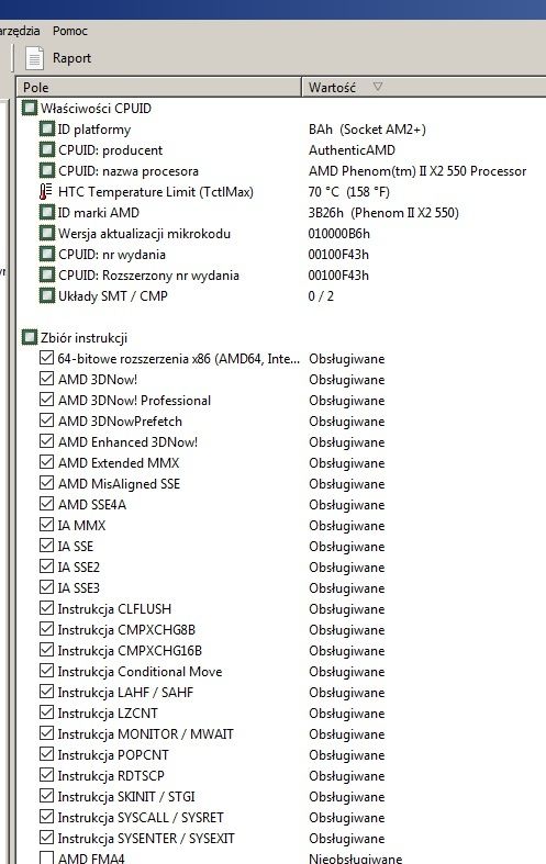 Phenom II X2 550 AMD 3100MHz AM2+ procesor z chłodzeniem