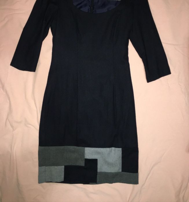 Тепла маленька сукня, вовна, темно-синій, на підкладці