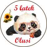 Opłatek na tort Urodziny Miś Roczek  Panda