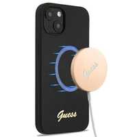 Etui Guess Silicone Script do iPhone 13, Czarny