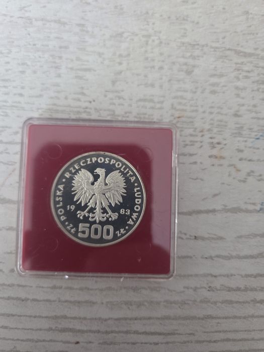 Srebrna moneta próbna 500 zł 1983, Igrzyska Olimpijskie, srebro 750