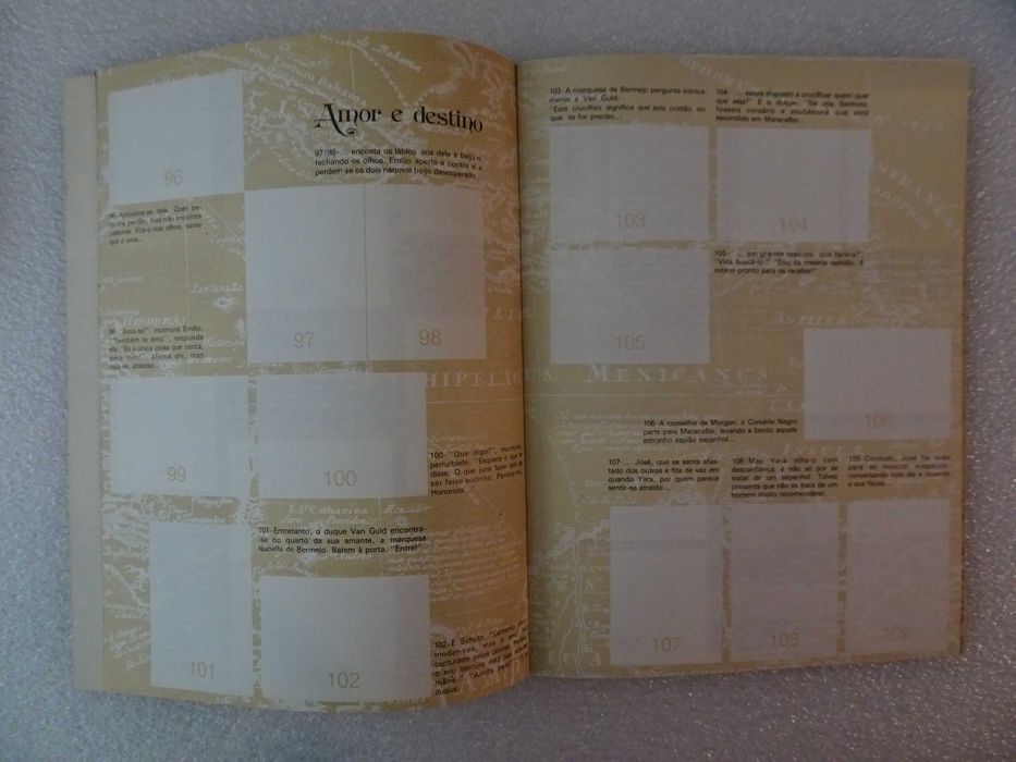 Caderneta de cromos vazia O Corsário Negro