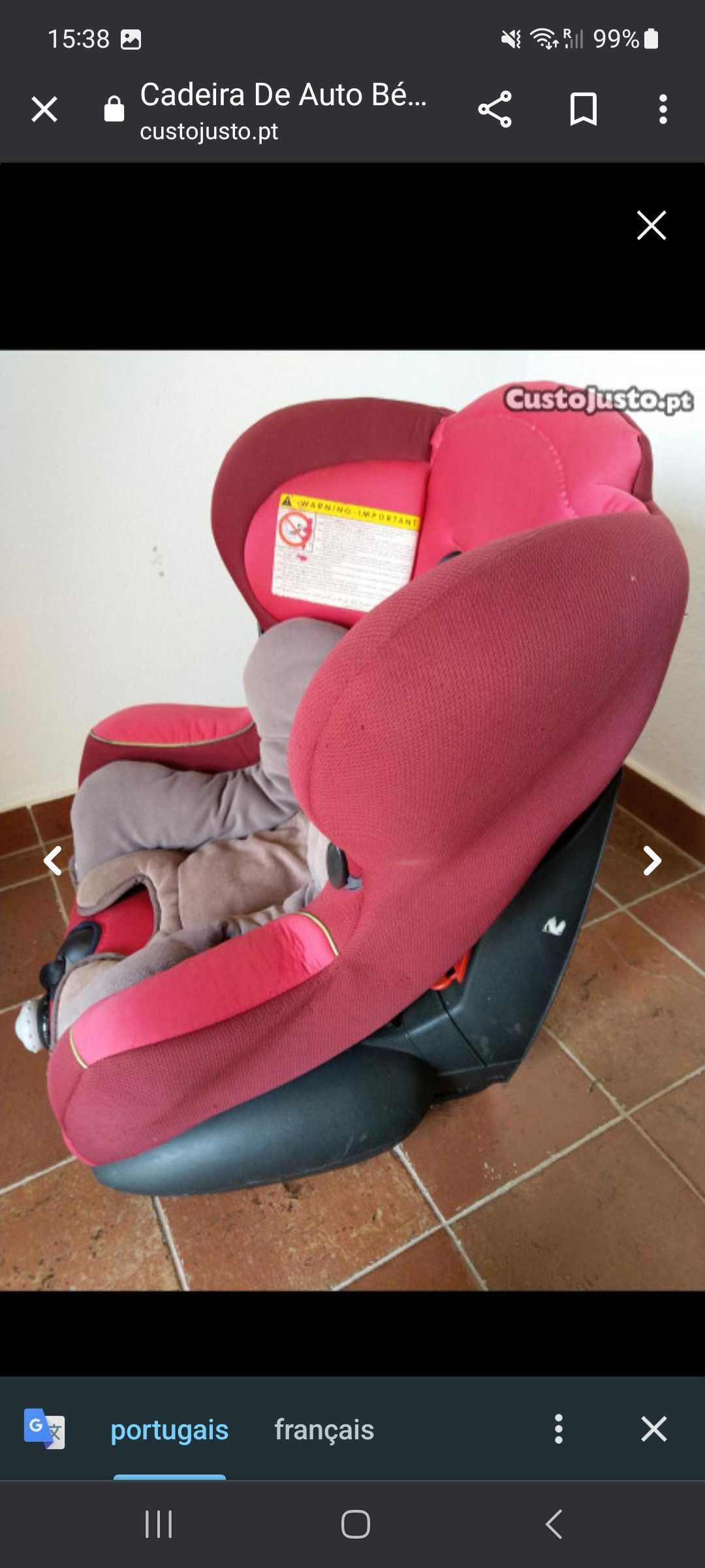 Cadeira de auto Bebe Confort