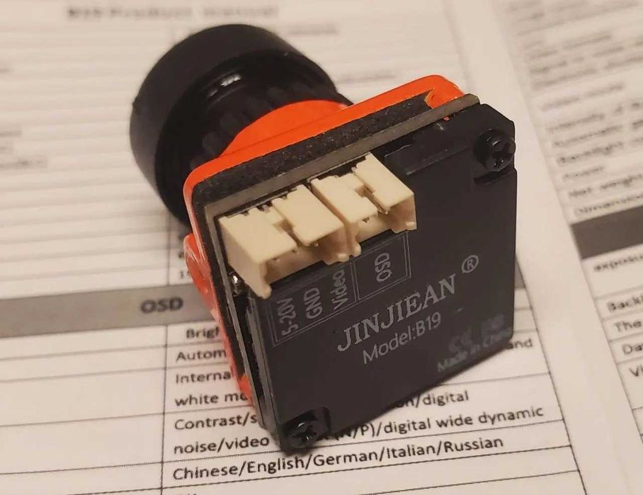 FPV камера JINJIEAN mini B19 1500 tvl