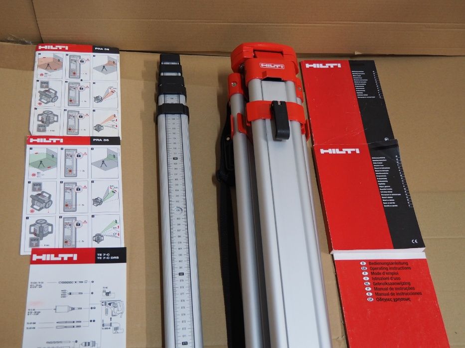 Statyw HILTI 1.6m i lata 5m do laser niwelator PR 30,35,36,25,20 cst