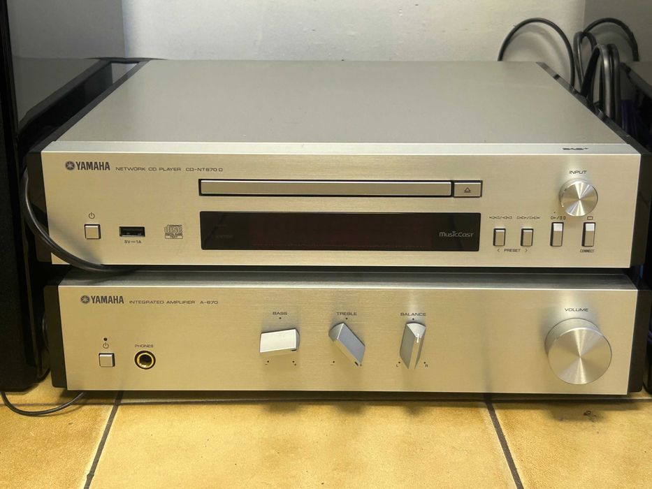 YAMAHA A-670 + CD-NT 670 + głośniki + pilot