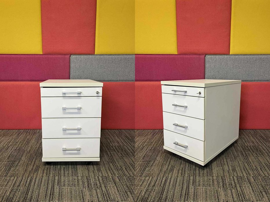 Kontenerek podbiurkowy jasnoszary szafka pomocniki biurowe ! 63x43x60