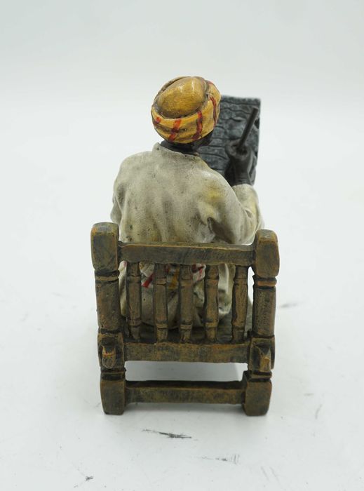 FIGURA Z BRĄZU arab z księgą nauczyciel poeta