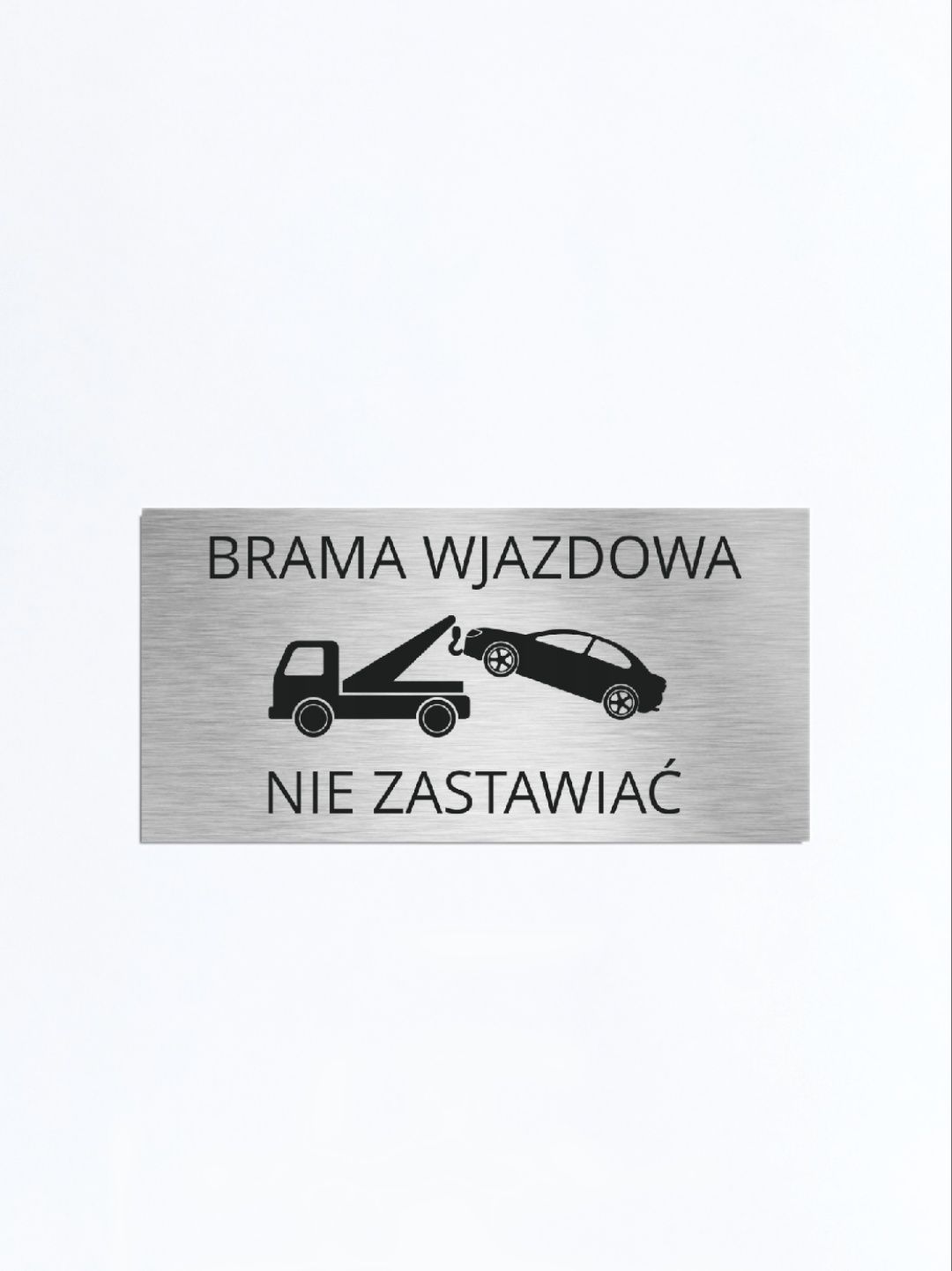 Srebrna złota elegancka tabliczka na drzwi bramę dom BHP premium