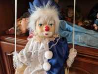 Фарфоровая кукла клоун марионетка