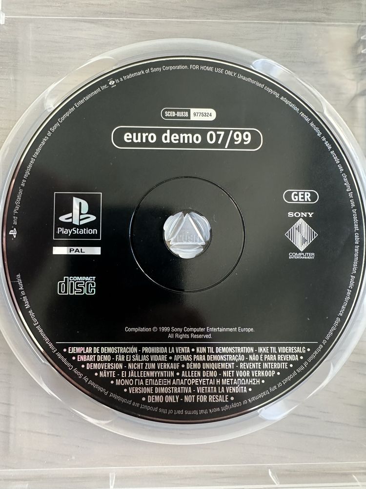 Płyta demonstracyjna na konsole Playstation 1