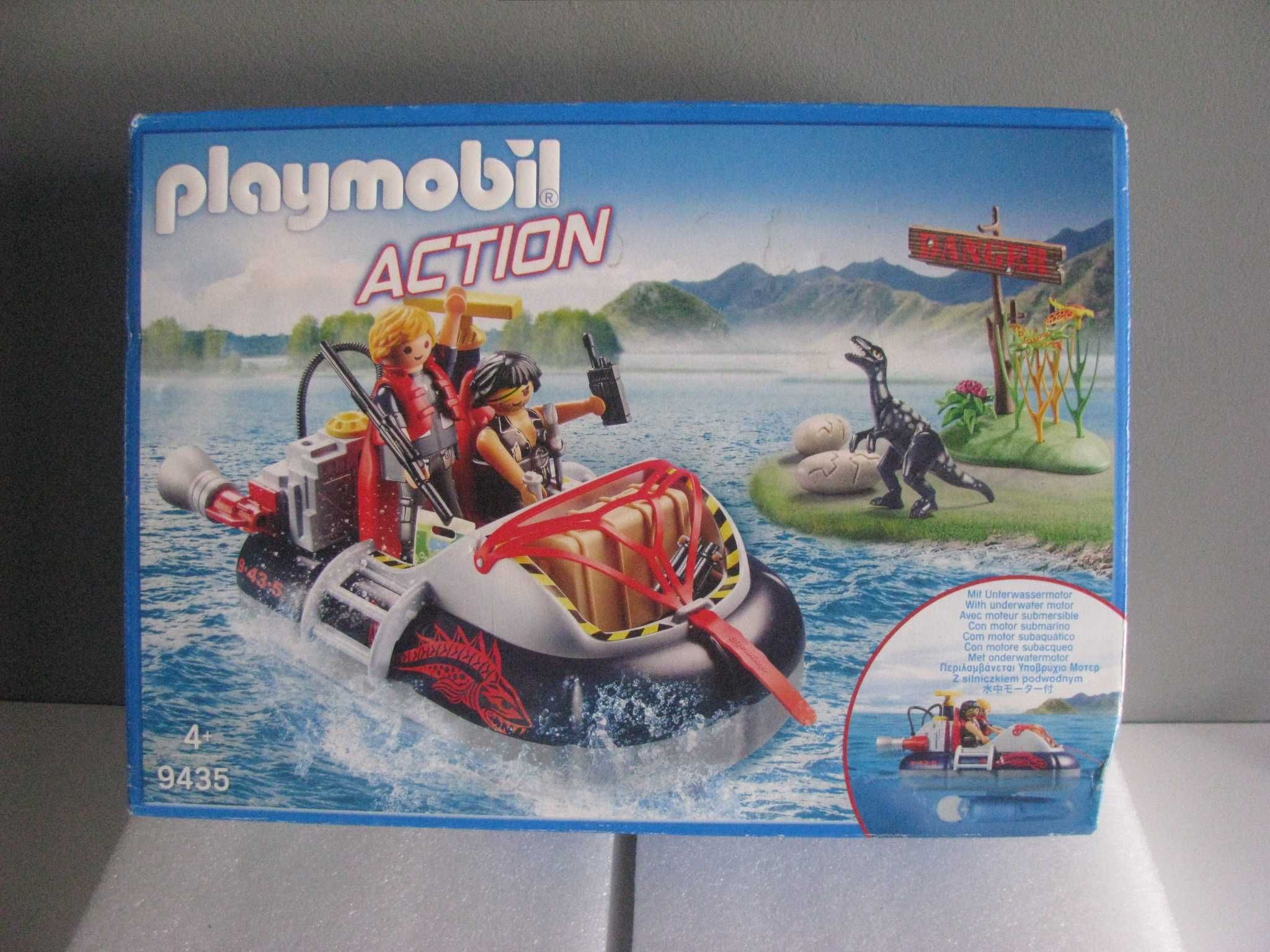 Nowe klocki  playmobil  action  poduszkowiec z silnikiem dinozaur