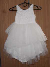 Шикарное белое, фатиновое платье 4-6 лет, біла сукня